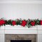 9 ft. Artificial Christmas Garland with Lights - Christmas Poinsettia